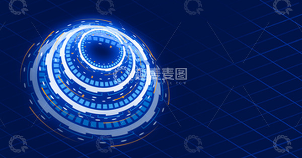 源文件下载【趣麦麦图】科技立体可视化背景