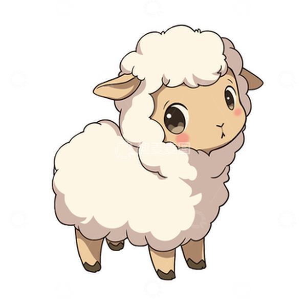 源文件下载【趣麦麦图】小绵羊手绘素材