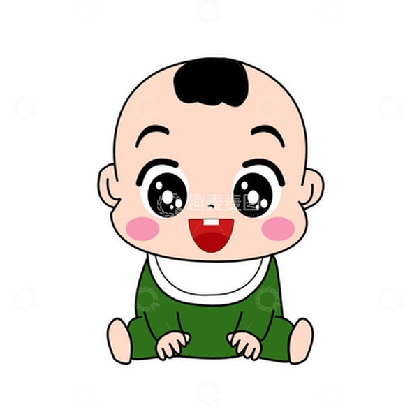 源文件下载【趣麦麦图】-婴儿 插画 儿童 幼童 小孩