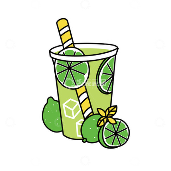 源文件下载【趣麦麦图】-饮品柠檬卡通元素