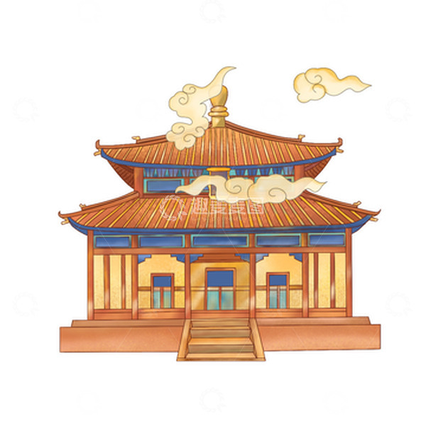 源文件下载【趣麦麦图】-国风插画 古风建筑 古风人物