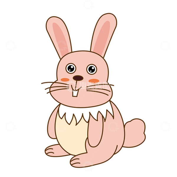 源文件下载【趣麦麦图】卡通简约线描兔子