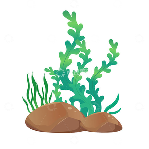 源文件下载【趣麦麦图】卡通水草手绘图