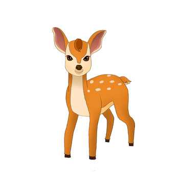 可爱卡通动物小鹿梅花鹿