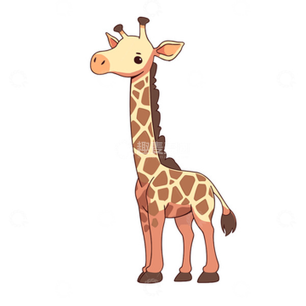 源文件下载【趣麦麦图】手绘可爱长颈鹿素材