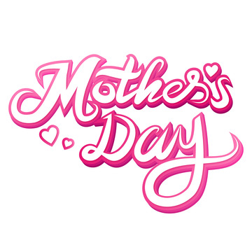 浪漫母亲节英文字母标题装饰元素