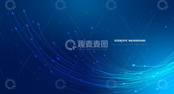 源文件下载【趣麦麦图】-蓝色未来科技线条光纤光效装饰背景