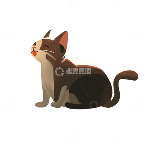 源文件下载【趣麦麦图】手绘插画可爱猫咪元素