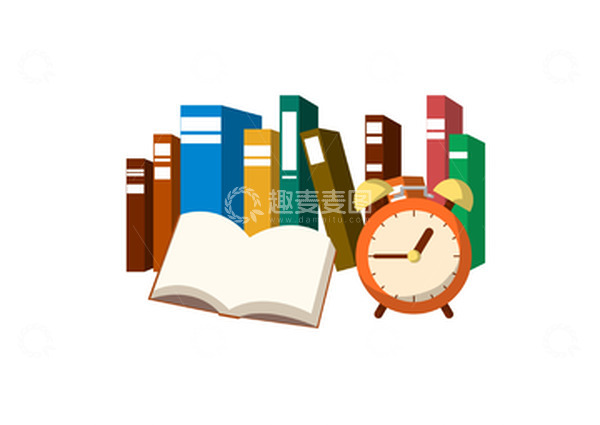 源文件下载【趣麦麦图】卡通书本闹钟