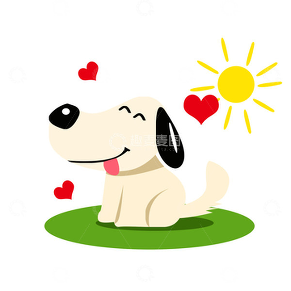 源文件下载【趣麦麦图】卡通动物狗插画元素