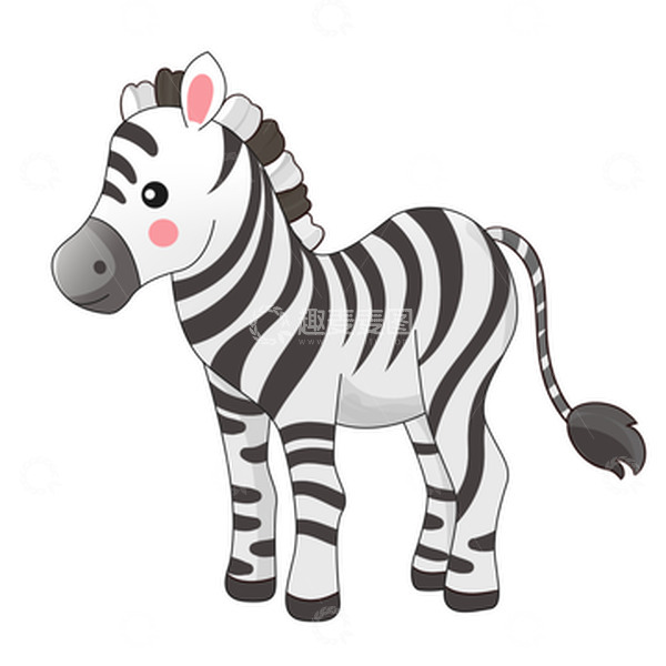源文件下载【趣麦麦图】-小动物斑马元素