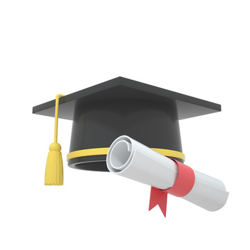 3D立体学士帽高考加油通知书