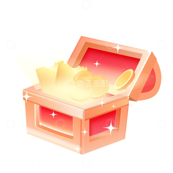 源文件下载【趣麦麦图】电商促销双十一红色宝箱