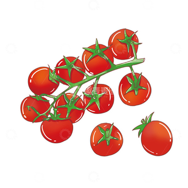 源文件下载【趣麦麦图】蔬菜小番茄元素