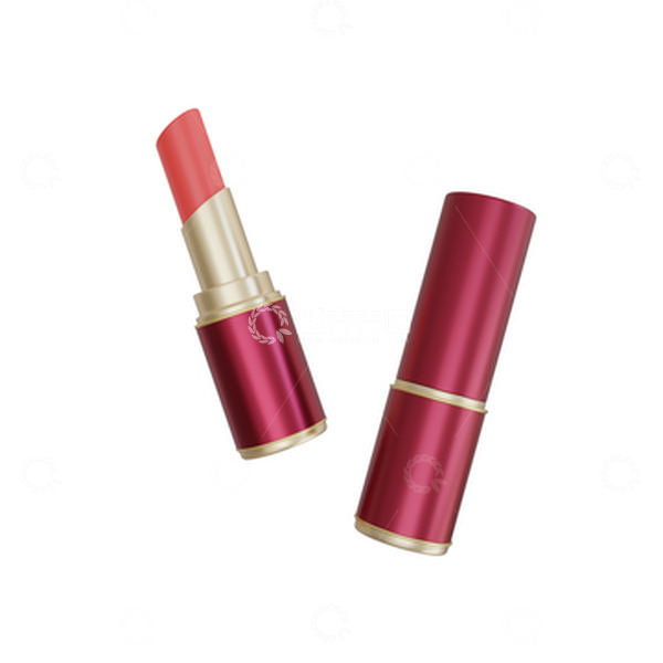 源文件下载【趣麦麦图】3D立体口红化妆品模型