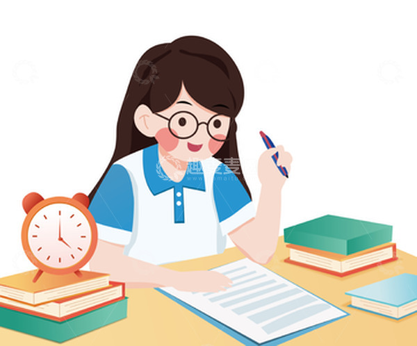 源文件下载【趣麦麦图】-高考，学习，书，笔，试卷，读书