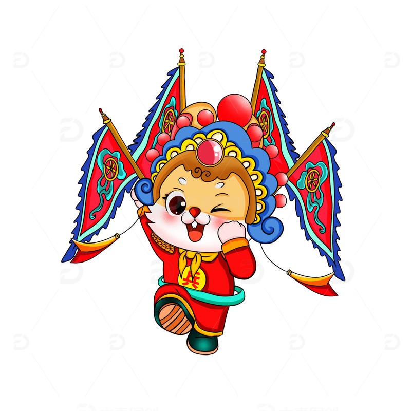 源文件下载【趣麦麦图】手绘古风中国风卡通小插画