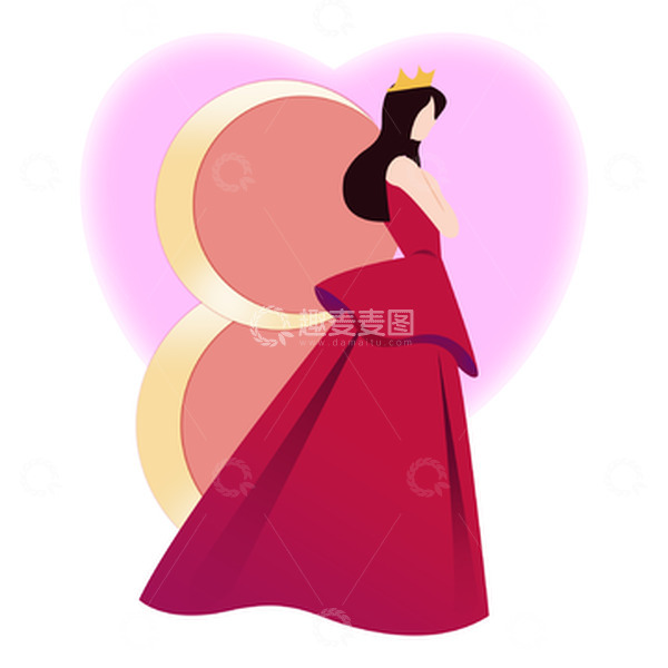 源文件下载【趣麦麦图】妇女节美女人物