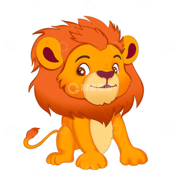 源文件下载【趣麦麦图】卡通形象雄师昂首动物免抠元素