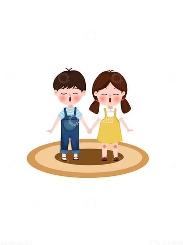 源文件下载【趣麦麦图】儿童节儿童合唱小场景元素