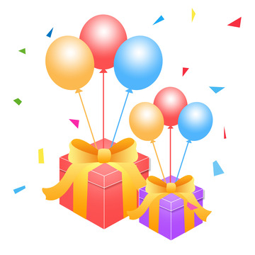 61儿童节卡通气球礼盒元素