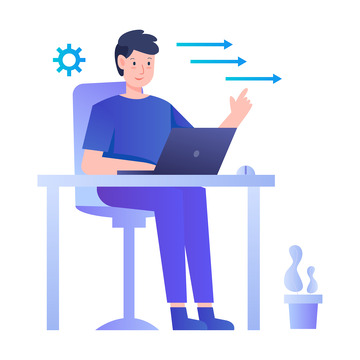 扁平商务职场办公人物