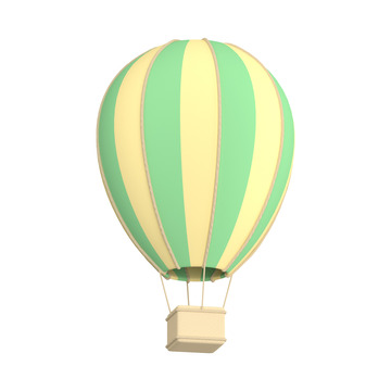 儿童节热气球c4d三维立体气球