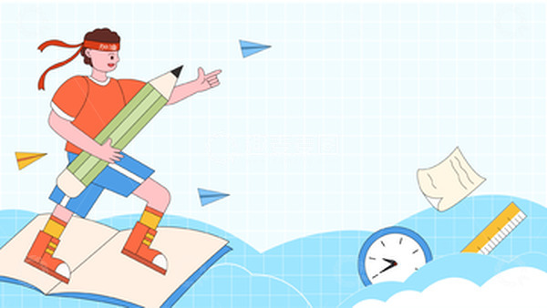 源文件下载【趣麦麦图】卡通高考冲刺人物