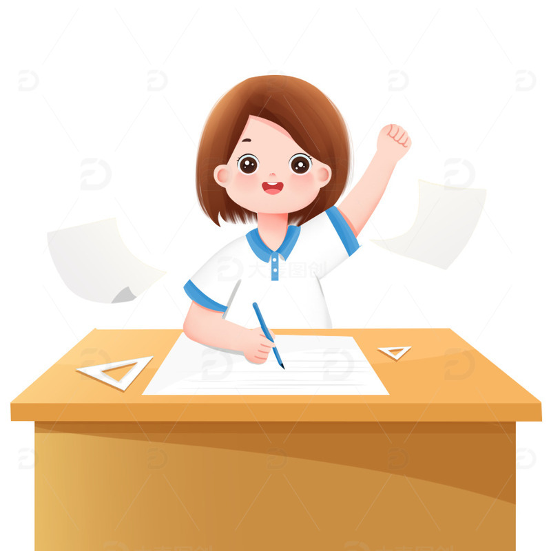 高考备课的学生元素