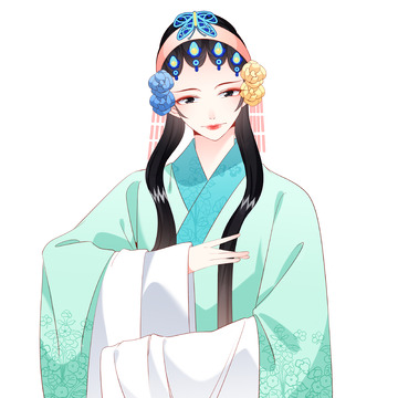 戏曲人物古装美女