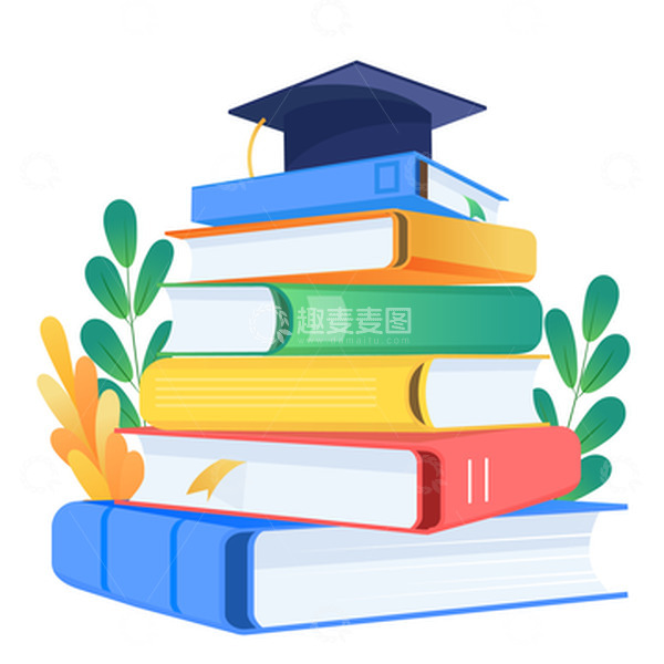 源文件下载【趣麦麦图】卡通互联网读书教育书籍扁平化插画