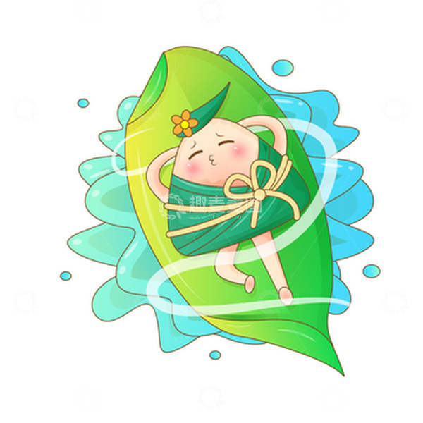 源文件下载【趣麦麦图】端午粽子卡通矢量插画