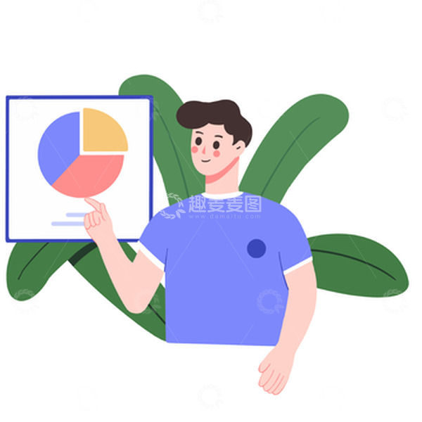 源文件下载【趣麦麦图】扁平商务风人物男职员讲解