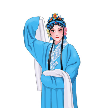 传统文化戏剧戏曲人物花旦青衣