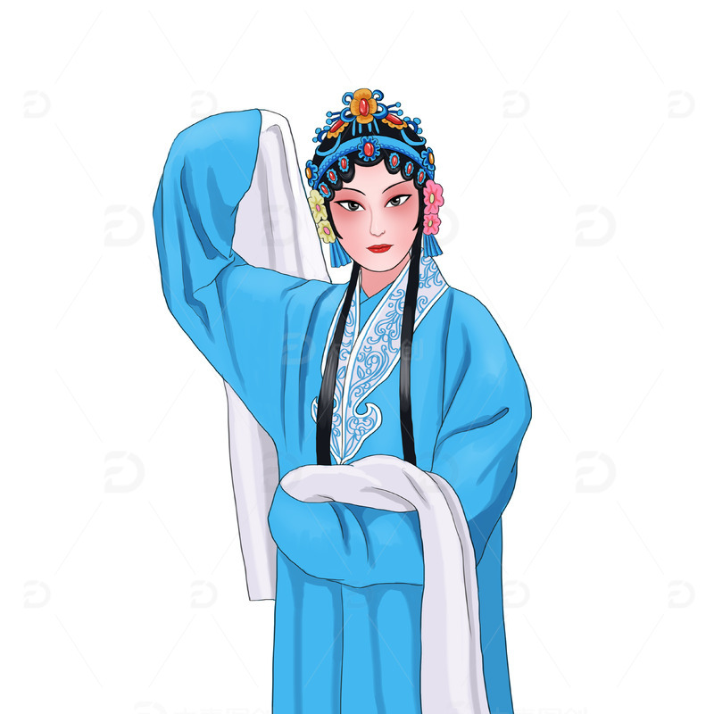 源文件下载【趣麦麦图】传统文化戏剧戏曲人物花旦青衣