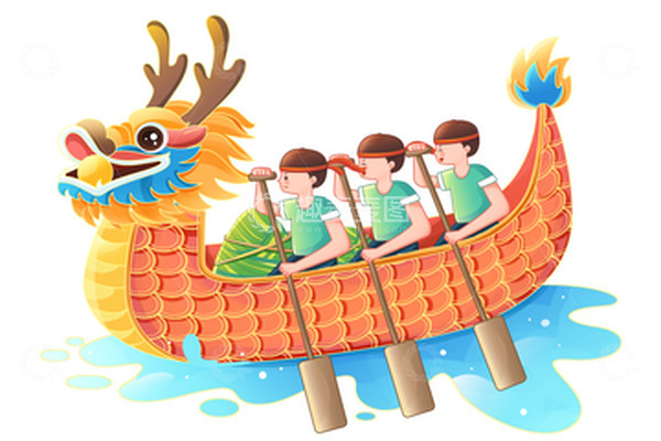 源文件下载【趣麦麦图】国潮端午端午节习俗赛龙舟元素