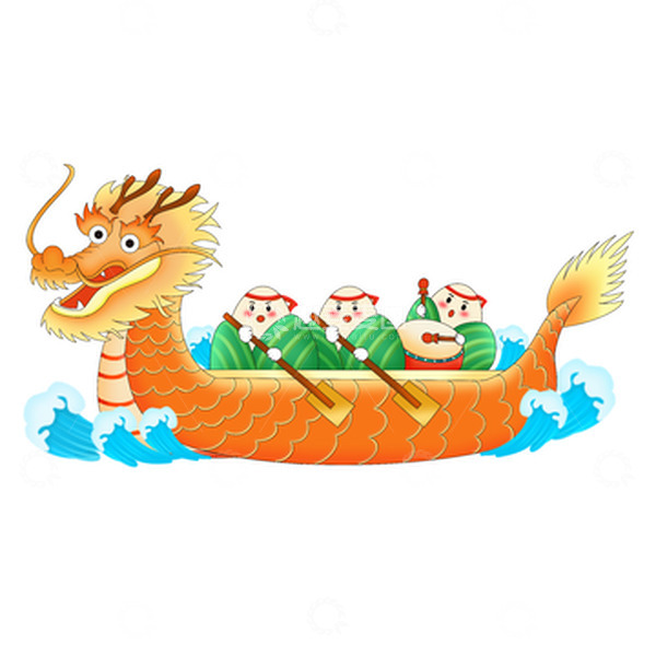 源文件下载【趣麦麦图】手绘端午节国潮赛龙舟元素