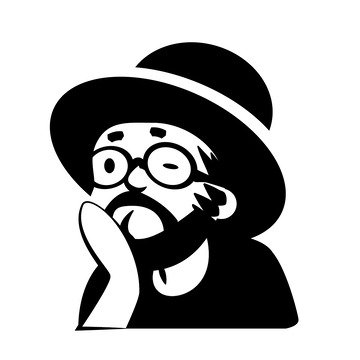 可爱带着眼镜帽子矢量几何圆形