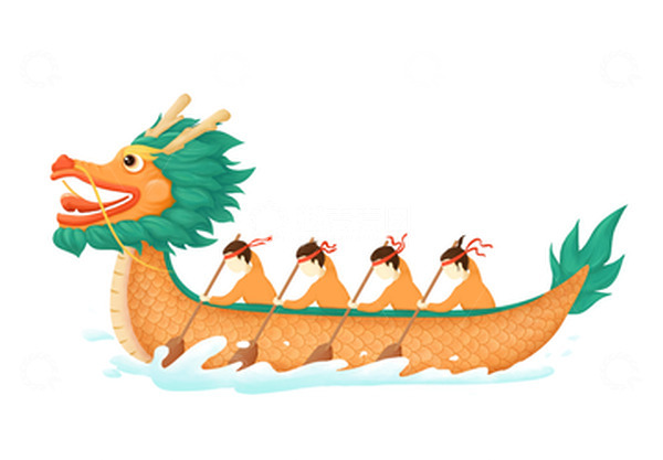 源文件下载【趣麦麦图】端午赛龙舟手绘装饰素材