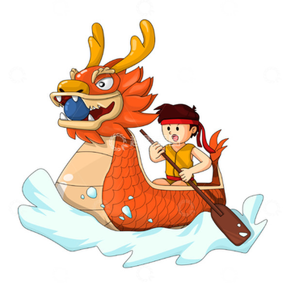 源文件下载【趣麦麦图】端午节划龙舟人物元素