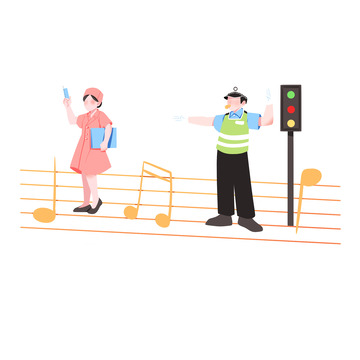 劳动者交警护士赞歌五线谱