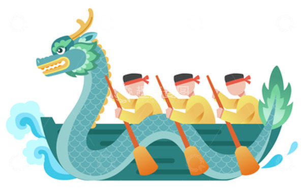 源文件下载【趣麦麦图】端午节龙舟矢量图