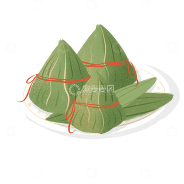 源文件下载【趣麦麦图】-粽子噪点插画端午节