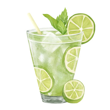 夏天水果冷饮柠檬水