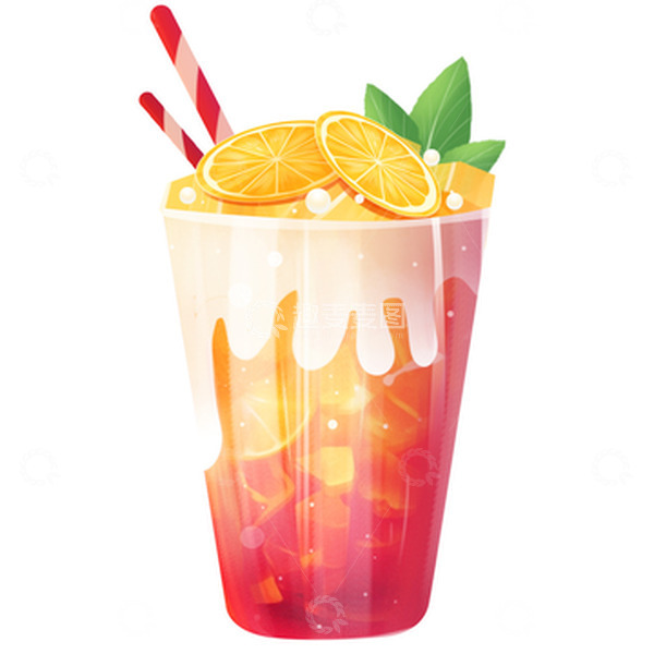 源文件下载【趣麦麦图】夏季冷饮芒果柠檬奶茶冷饮元素小暑大暑夏至图片
