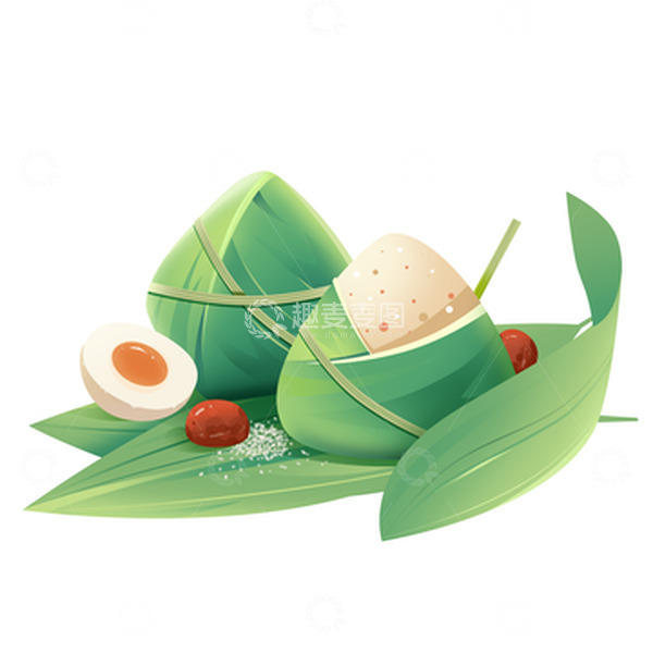 源文件下载【趣麦麦图】端午节吃粽子