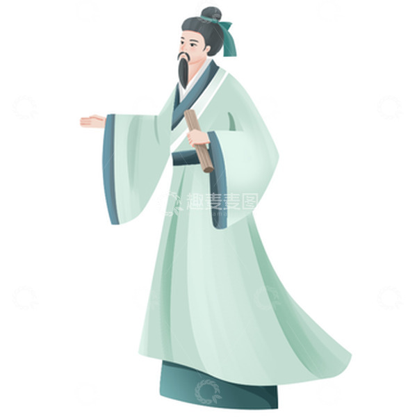 源文件下载【趣麦麦图】端午端午节古风人物屈原元素