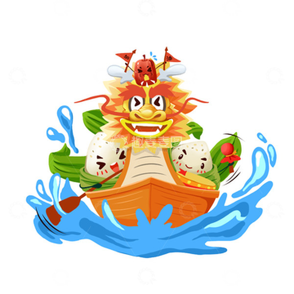 源文件下载【趣麦麦图】划龙舟的粽子和大枣