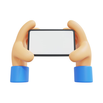 3D立体手拿手机