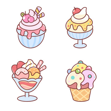 卡通版冰激凌